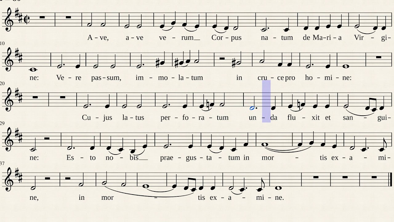 Ave Verum Corpus Mozart (Alto) by W. A. Mozart YouTube