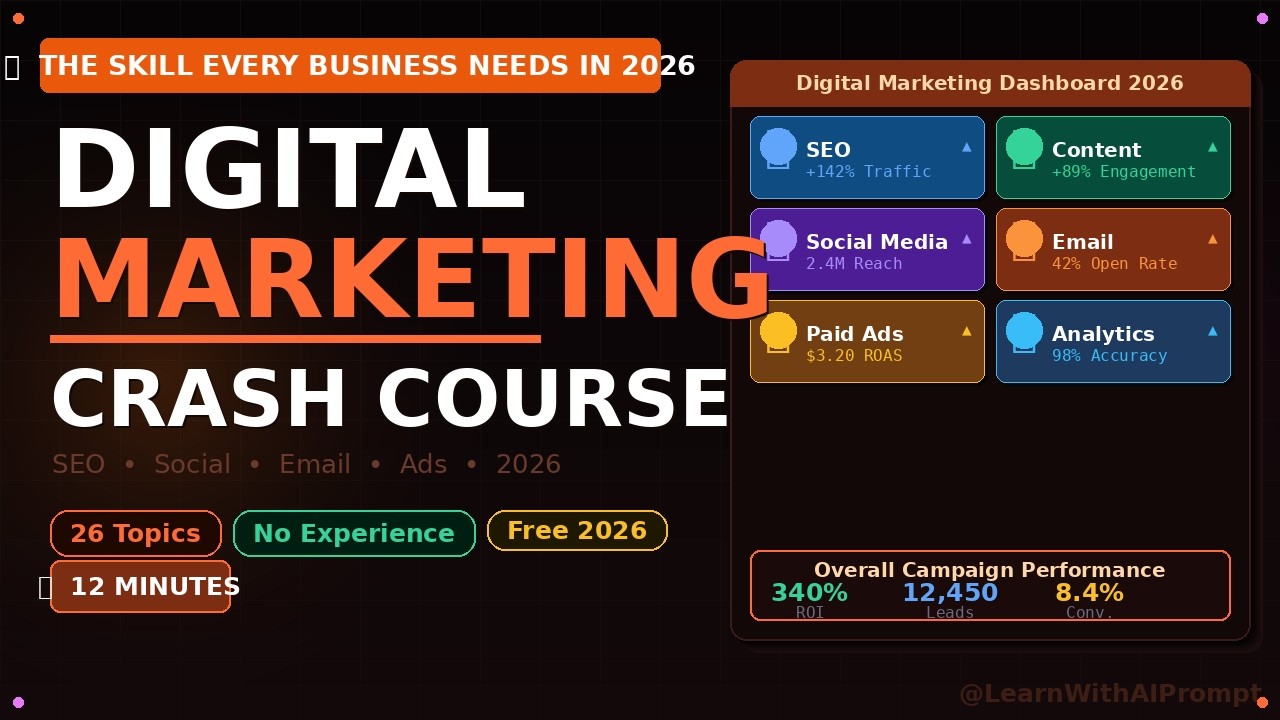 Learn Digital Marketing in Crash Course — Full Beginner Crash Course 2026