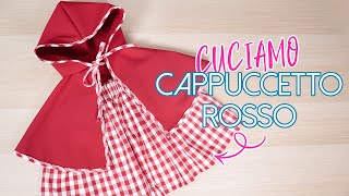 Come cucire un costume da cappuccetto rosso | Mantellina + gonna bambina | Un punto alla volta