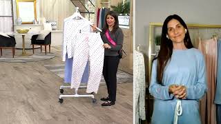 PJ Salvage X Cozy Zoe Butter Jersey Long Sleeve Pajama Set on QVC