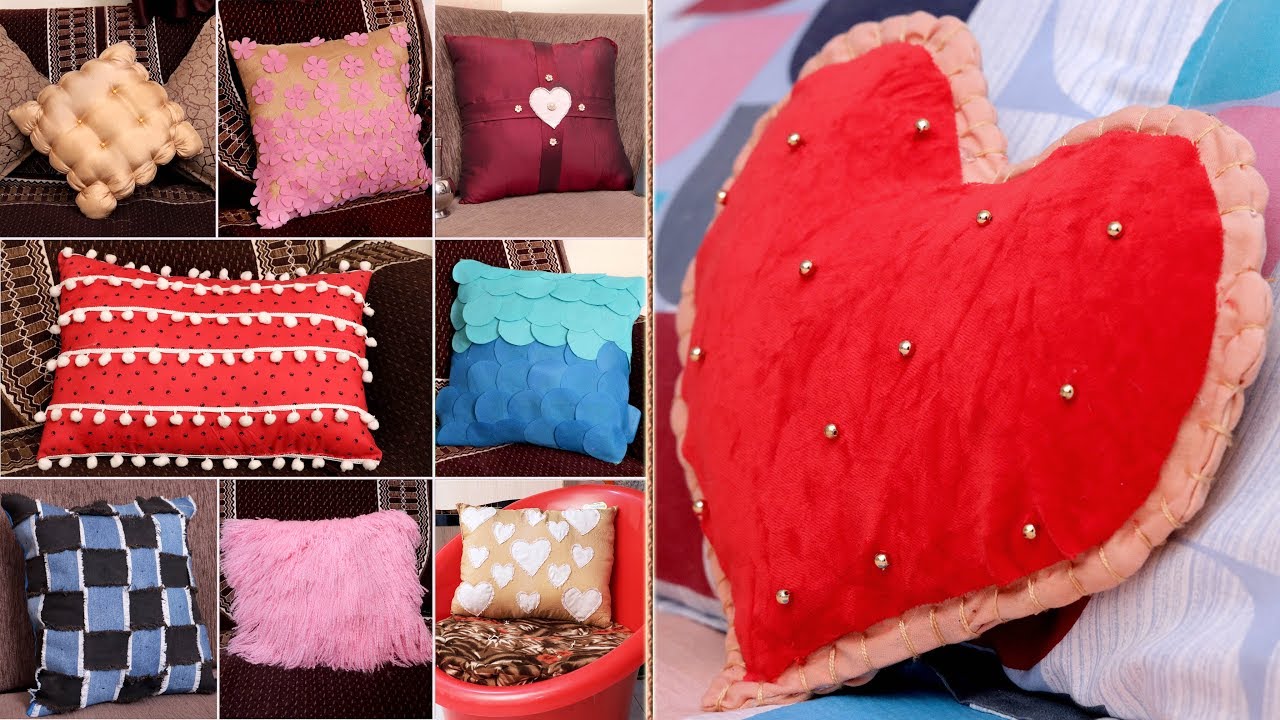 10 All Beautiful DIY Cushion Making at Home !!! Handmade Pillow Ideas YouTube