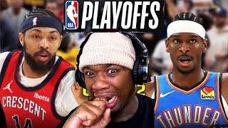 OKC Thunder vs New Orleans Pelicans Game 2 Round 1 Playoff Full Highlights | REACTION