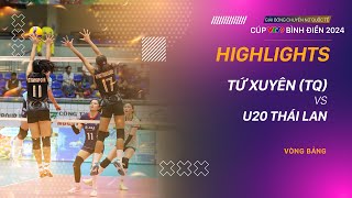 HIGHLIGHTS | TỨ XUYÊN (TRUNG QUỐC) - U20 THÁI LAN | Giải bóng chuyền nữ quốc tế VTV9 Bình Điền 2024