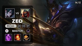 Zed vs Hwei Mid - KR Master - Patch 14.10 Season 14