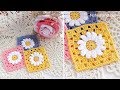 CROCHET  EASY beginner Crochet Flower Granny Square  Motif #1