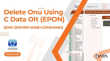 Delete Onu Using C Data Olt (EPON)