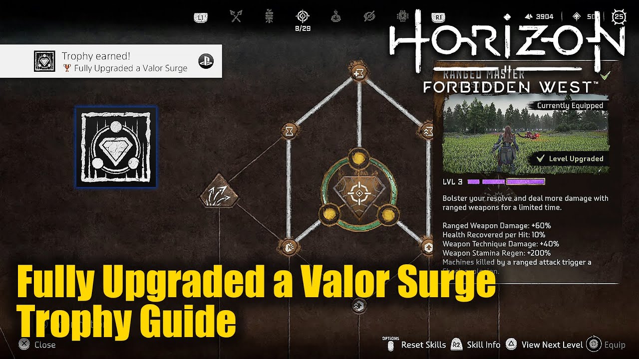Horizon Forbidden West - Fully Upgraded a Valor Surge Trophy Guide (Upgraded Valor Surge to maximum)