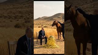 Trump hit the hand pump and Putin sleeping in Desert 🏜 #shortsfeed #satire