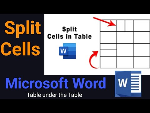 How to Split the Cell in MS Word, Microsoft office |Table under the Table Creation in MS office.