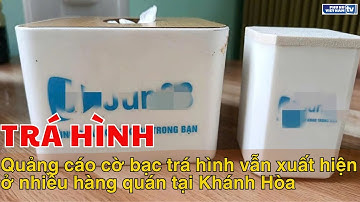 Quảng cáo cờ bạc trá hình vẫn xuất hiện ở nhiều hàng quán tại Khánh Hòa