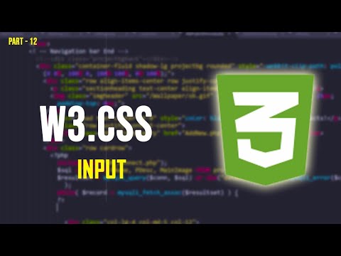 W3.CSS Beginners Tutorial – W3.CSS – INPUT.