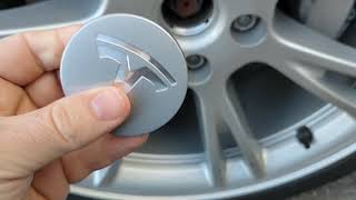 Tesla center caps for Gemini wheels on Model Y