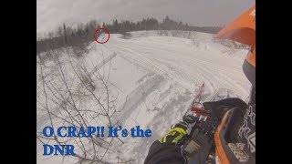 PULLED OVER BY DNR SNOWMOBILING!?!