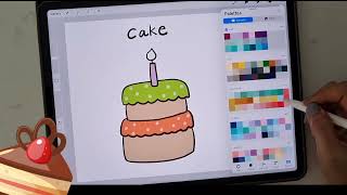 How to draw Easy Cake วาดขนมเค้กง่ายๆ