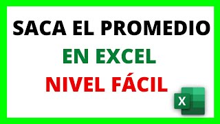 😱 COMO SACAR PROMEDIO EN EXCEL PARA PRINCIPIANTES | FACIL Y  RÁPIDO