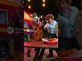 Bob Ross Sharing Chicken Wings with the Killer Klowns from Outer Space