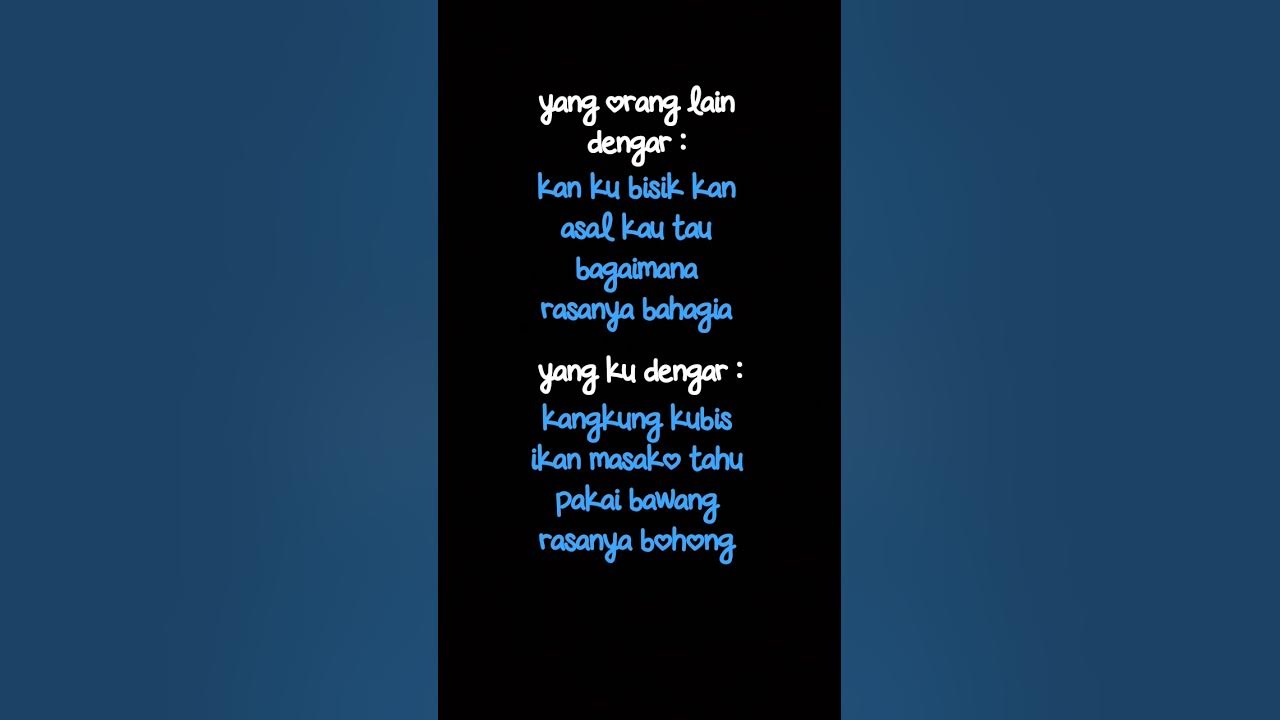 yang kalian dengar sama kayak aku atau kalian baru sadar kalau lagu nya kayak begitu wkwkw😂😂😂😂