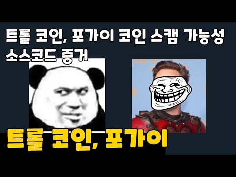   트롤 코인 포가이 코인 스캠 가능성 소스코드 분석