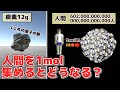 【物理エンジン】人間を１モル集めたらどうなる？