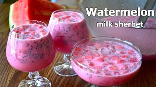 Watermelon Milk Sherbet Recipe | Easy Summer Drink Recipe | Refreshing Drink Recipe screenshot 5