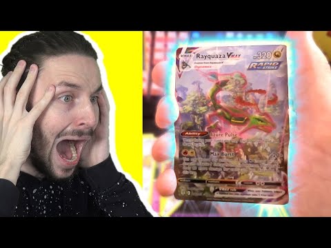 ALT ART RAYQUAZA VMAX GEPACKED IN POKEMON PACKS!