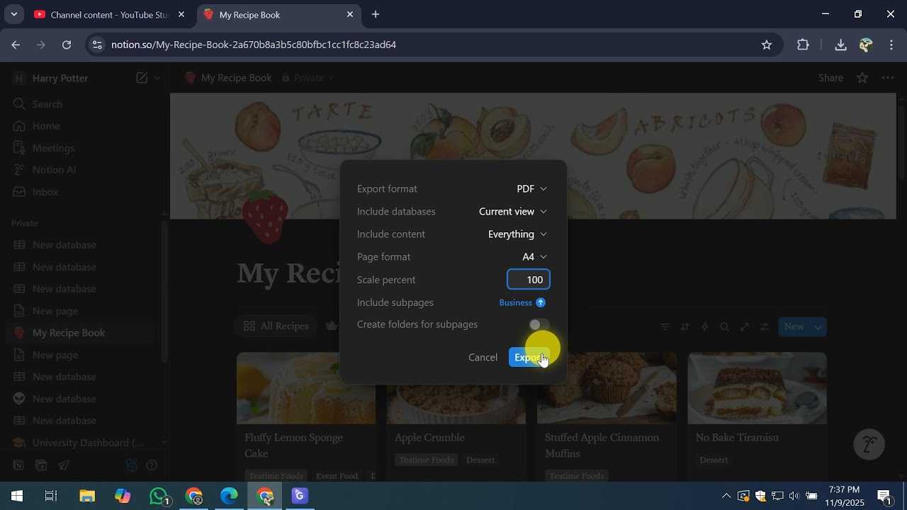 How To Export Notion As PDF - YouTube
