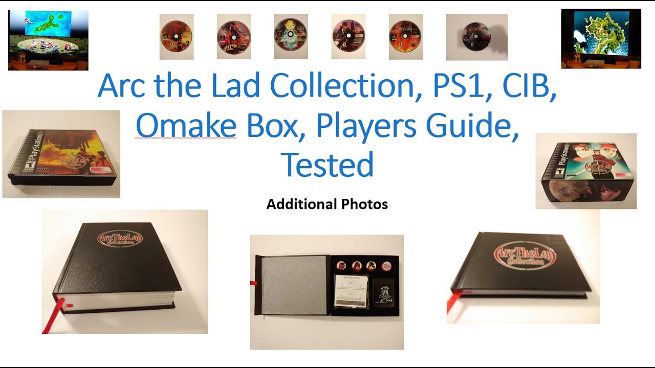 Arc the Lad Collection, PS1, CIB, Omake Box, Players Guide, Tested