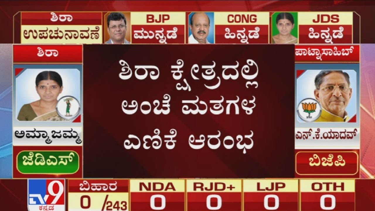 Karnataka Bypoll Results Live Postal Ballot Counting Begins In Sira Youtube