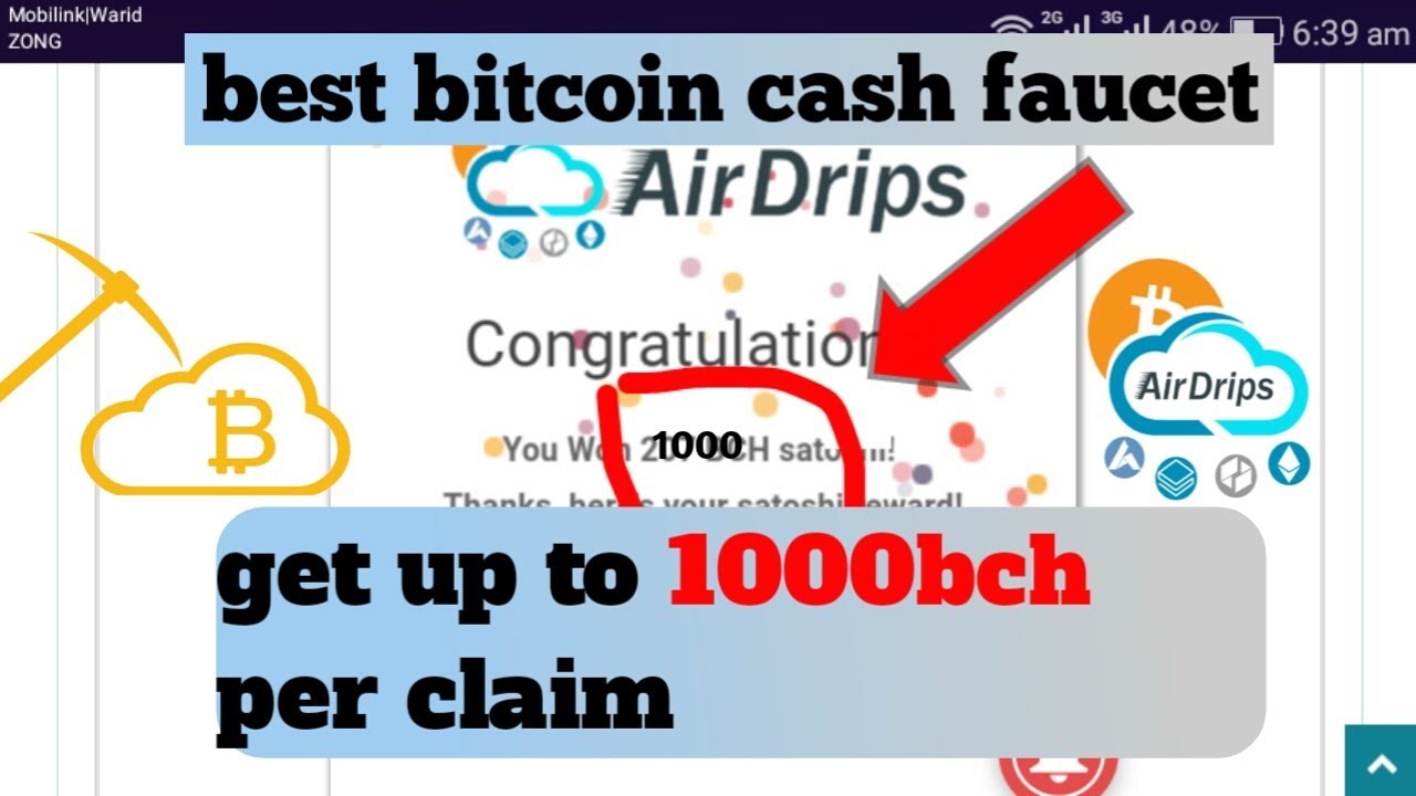 Airdrips |get up to 1000 bch per claim | best bitcoin cash faucet | bitcoin faucet | bitcoin ...