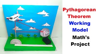 Pythagorean theorem working model for science project exhibition - diy - craftpiller - maths project