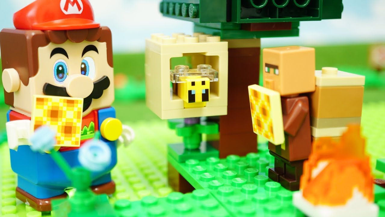 Lego mario × Minecraft stop motion anime! 「The Bee farm 