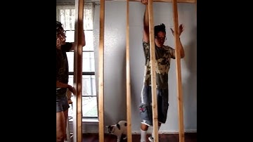 Building a wood video background wall #shorts