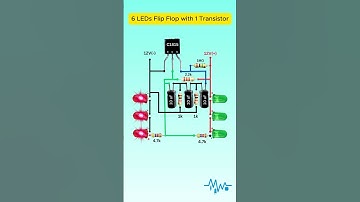 6-LED Flip-Flop Circuit Using Only One Transistor #Shorts