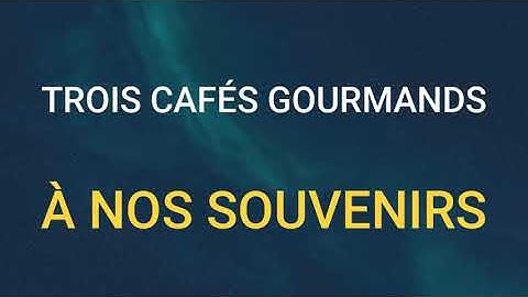 Thumbnail of 🎧 TROIS CAFÉS GOURMANDS - À NOS SOUVENIRS (SLOWED & REVERB)