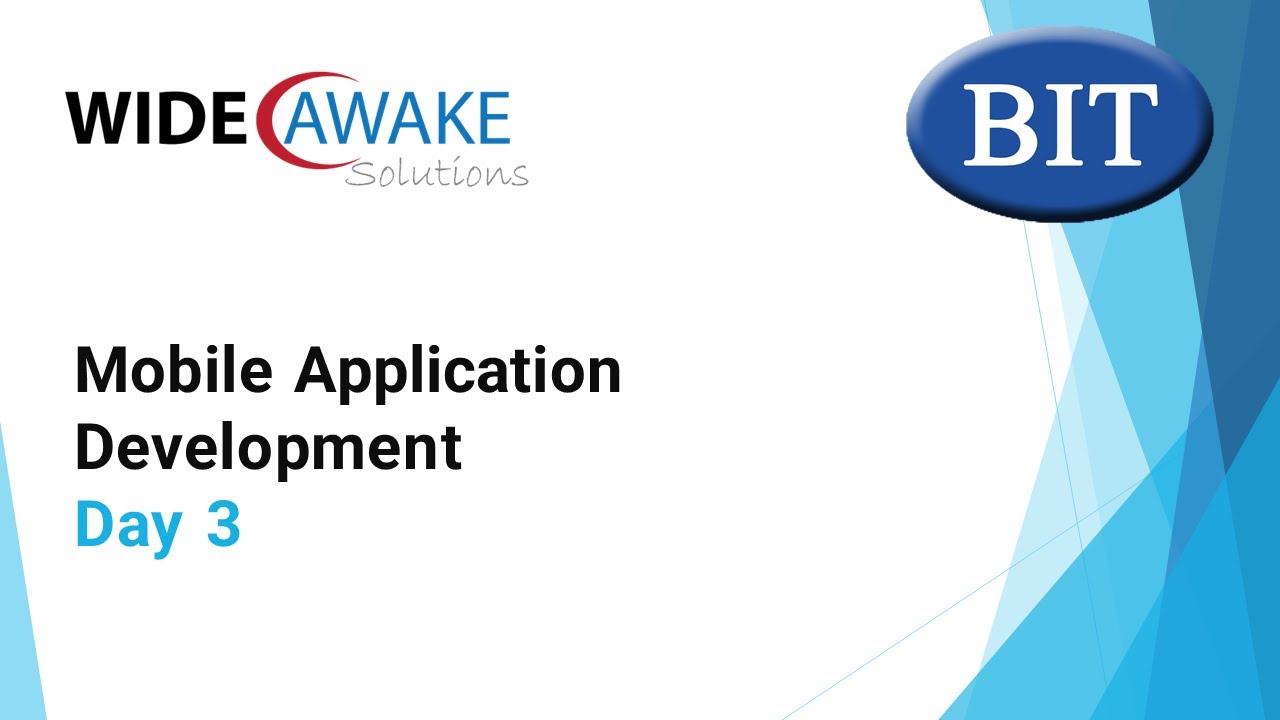 Mobile Application Development Day 3 - YouTube