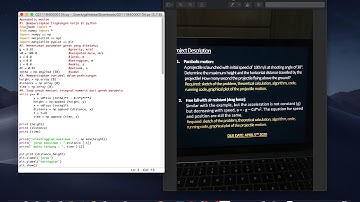 Parabolic Motion Python