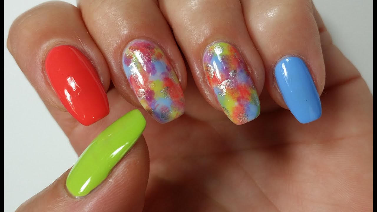 5. Rainbow Marble Nails - wide 2