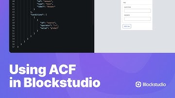 Using custom fields (ACF) in Blockstudio