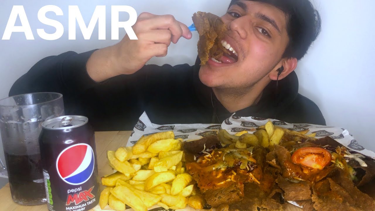 DONER MEAT & CHIPS (KEBAB) MUKBANG ASMR ¦ *REAL EATING SOUNDS* SPUDDY'S