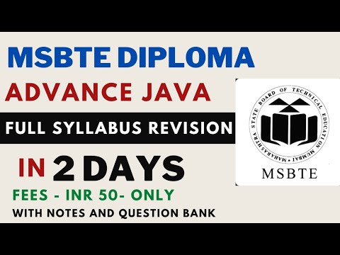 Learn Full Advance Java in 2 Days Seminar For MSBTE AJP Online Exam | Ur Engineering Friend 2022