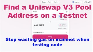 Get a Uniswap V3 Pool Address for a Testnet (Ropsten, Kovan, Rinkeby...) | Coding Tutorial screenshot 2