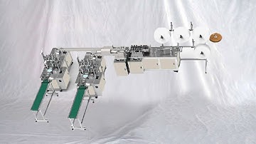 Automatic face masks 1+2 making line with CCD vision inspection system fabricant de masque facial