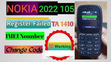 Nokia 105 imei change code Nokia 105_2022_ Ta 1410 imei repair code
