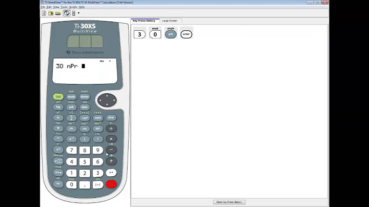 TI-30XS MultiView - Statistics - Permutations