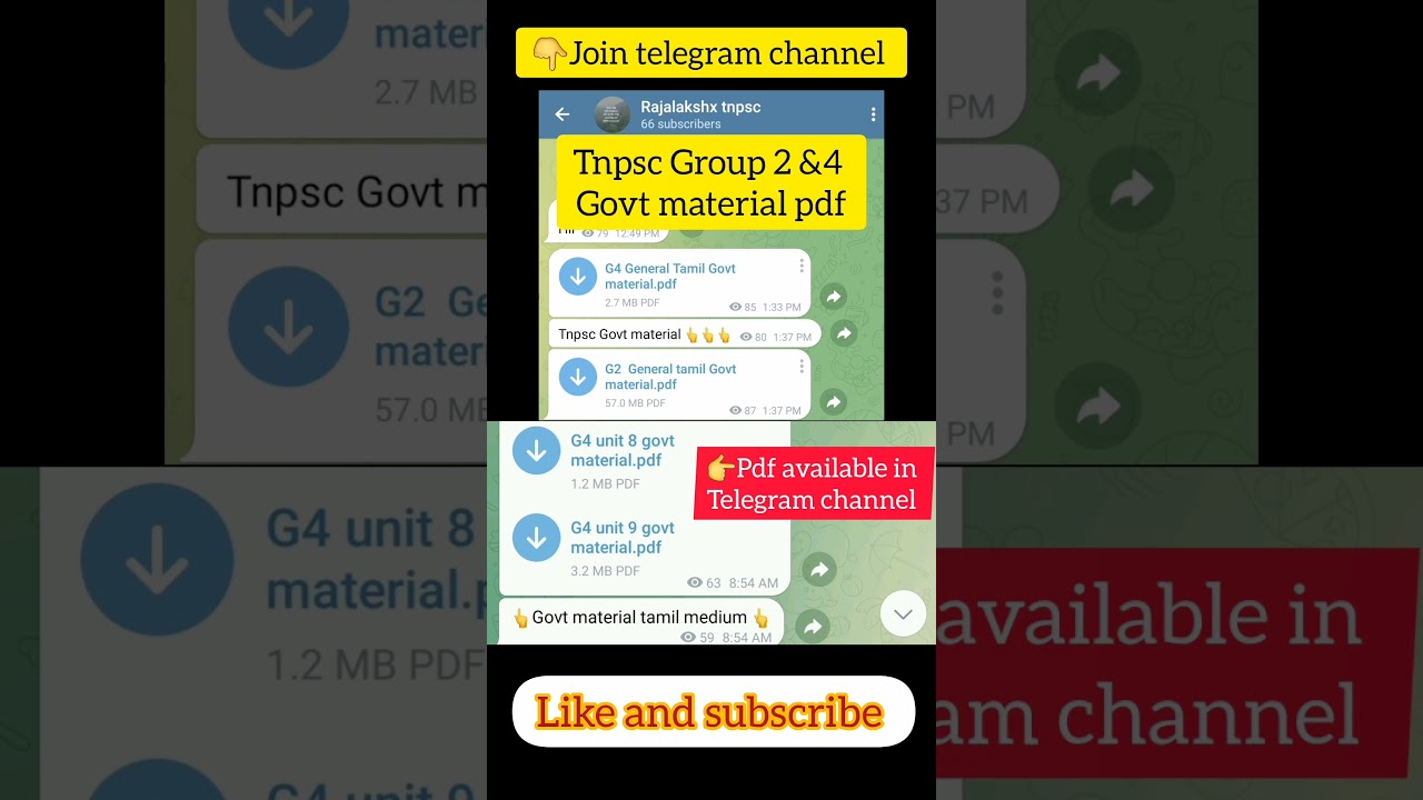 Tnpsc Group 2 & 4 government tamil & gs  material pdf # telegram channel join # like and subscribe