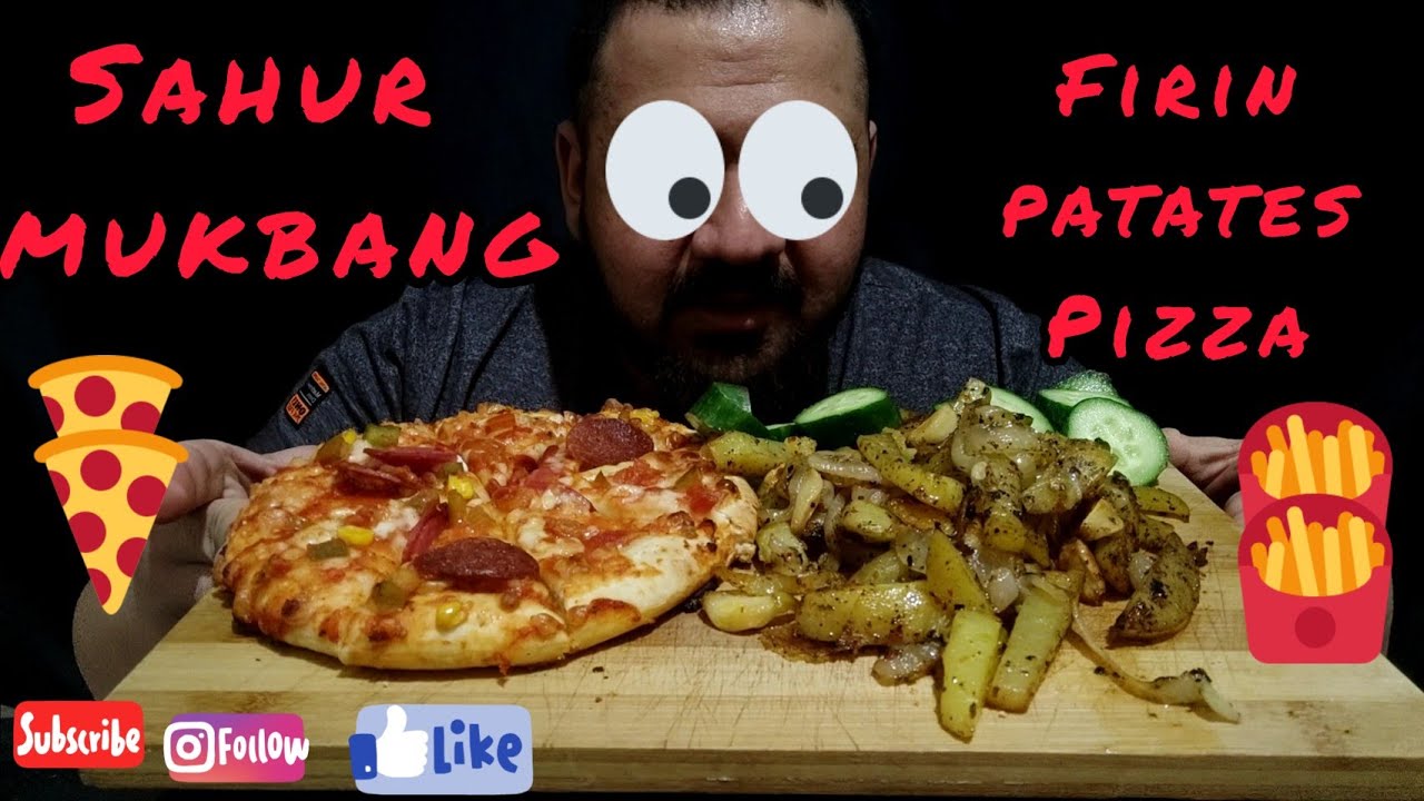 FIRIN PATATES PİZZA MUKBANG / TÜRKÇE ASMR YEMEK / MUKBANG TÜRKÇE / ASMR TÜRKÇE YEMEK / ASMR YEMEK