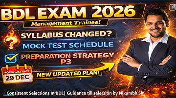 BDL SYLLABUS CHANGED?? BDL MT EXAM PREPARATION STRATEGY | BDL MOCK TEST SCHEDULE #bdl