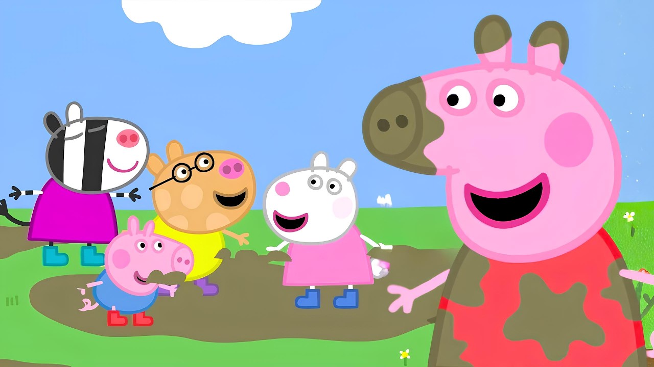 Peppa Pig 🐸 On saute dans la boue ! ✨ Splat ! 💦 Dessins animés