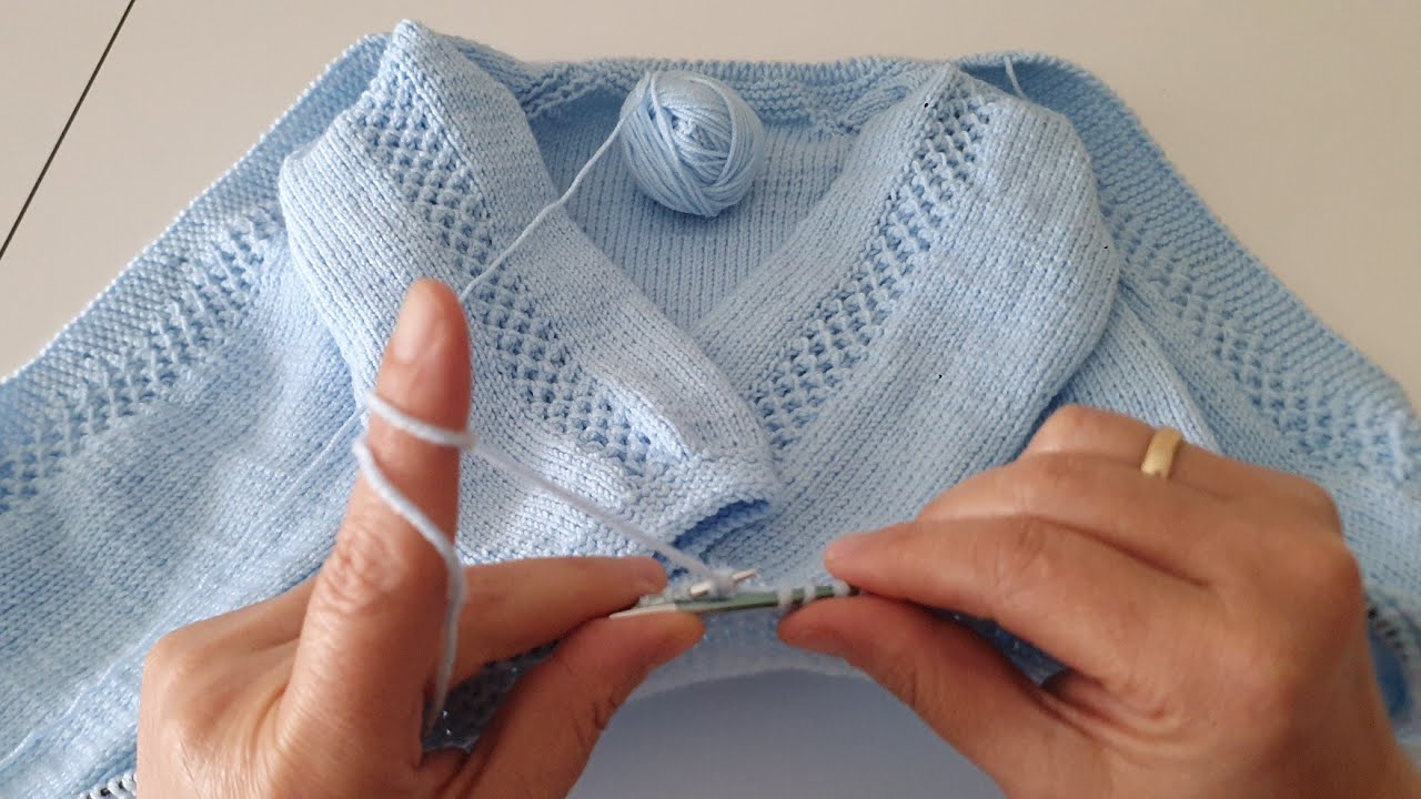 3 YAŞ ♡ YAKADAN BAŞLAMALI KOLAY İKİ ŞİŞ HIRKA KAZAK MODEL ANLATIMI ♡ Bebek örgüleri #easy #knitting