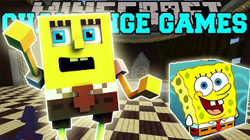 PopularMMOs Pat and Jen Minecraft_ spongebob CHALLENGE GAMES - Lucky Block Mod - Modded Mini